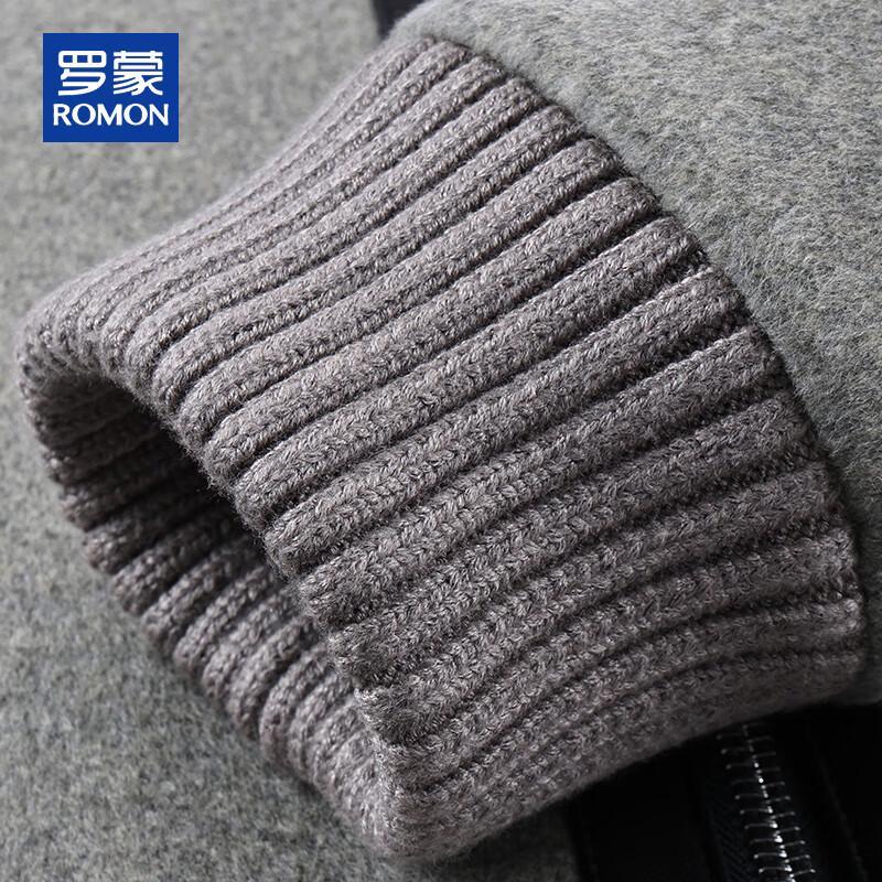 ROMON Men's Luxury Wool & Cashmere Short Overcoat