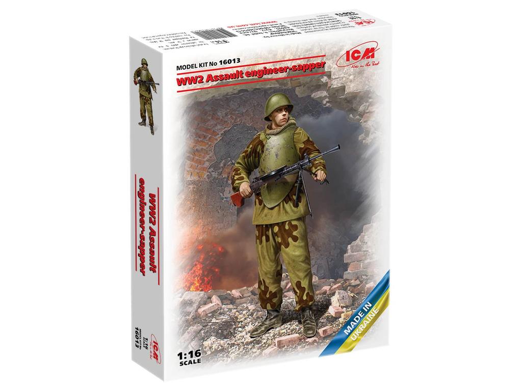 ICM WWII Soviet Army Assault Engineer Plastic Model 16013 1/16