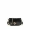 Britten Detachable Chain Crocodile Pattern Leather Underarm Bag Baguette Handheld Crossbody Shoulder Bag Women Bags Black 141015-001