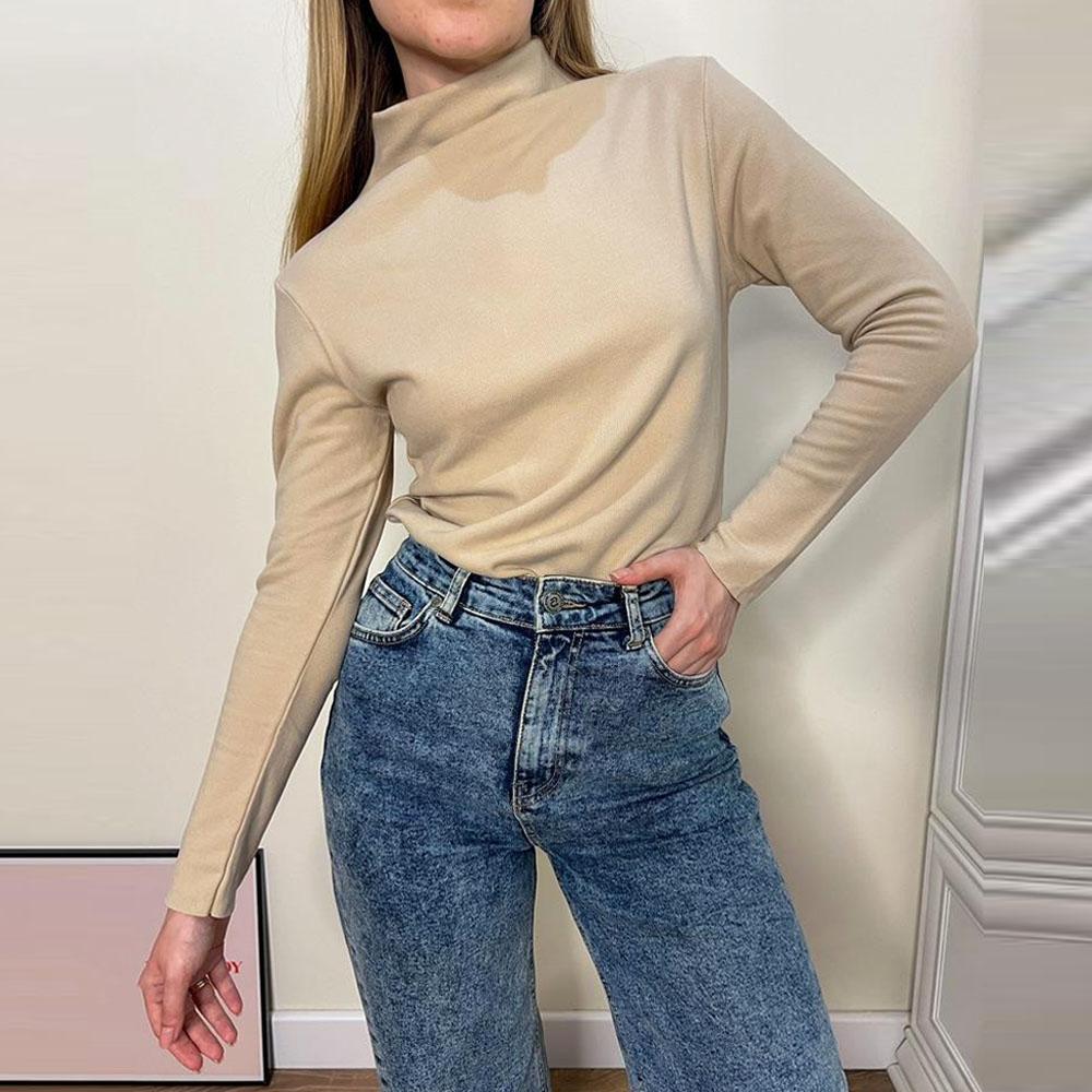 Women's Winter High Collar Elastic Turtleneck Sweater Tops Blouse Undershirts Long Sleeve T-Shirts For Women Thermals Pullovers Formal Clothes