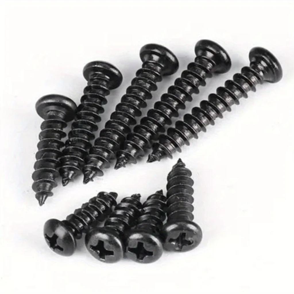 500Pcs Black Phillips Self Tapping Screw M3 Screws Cross Conuntersunk Flat Head Carbon Steel Electronic Drywall Screws Woodwork