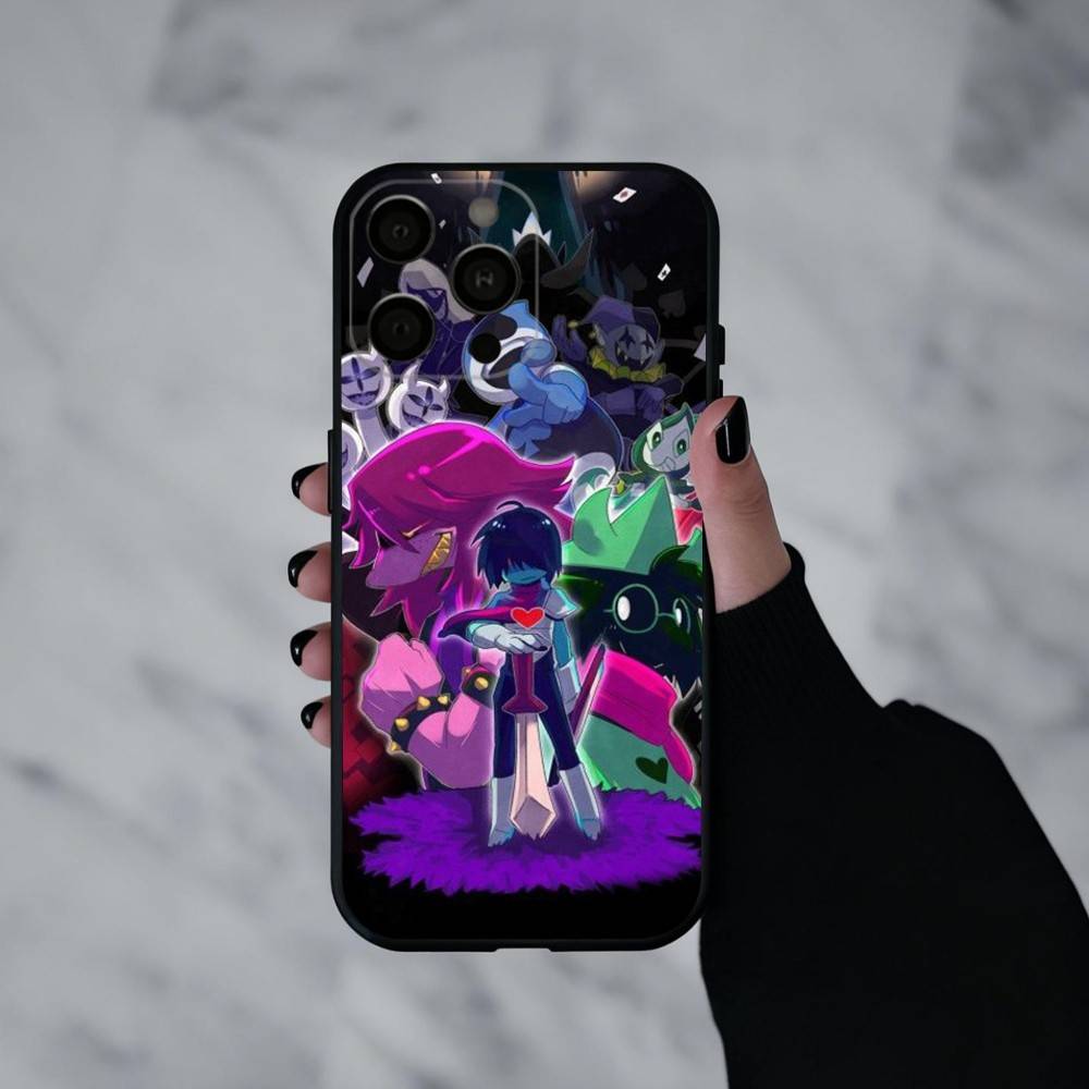Game D-Deltarune-E  Phone Case For iPhone 17pro,16,15,14,13,12,11 Plus,Pro Max,XS,Soft Silicone Black Cover