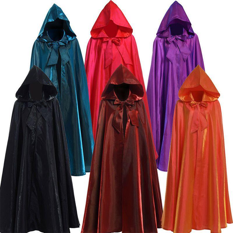 Cloak Halloween Hooded Adult Kids Robe Cape Party Vampire Cosplay Unisex Costume