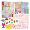 Yousheng Girls Diary Set for Ages 8-12 Kids DIY Stationery Kit with Colored Pens Stickers Tape Journaling Scrapbooking Supplies