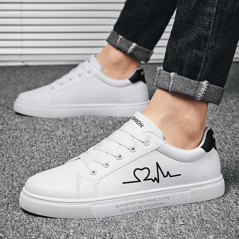 Fashion Trend Men Women Anti-slip Wear-resistant Casual Shoes Unisex Soft Sole Sport Shoe White Breathable Running Skate Couple Sneakers