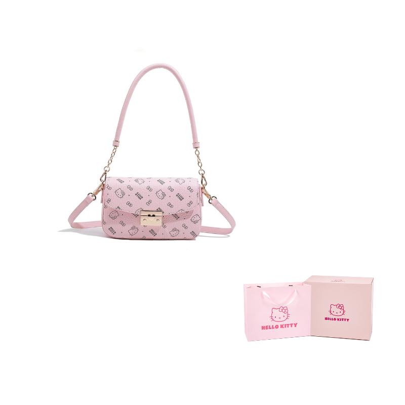 

Новая кроссбоди сумка Sanrio Hello Kitty из ПУ, женская многоцветная сумка через плечо SHHF41586 23.1*6.1*14.0CM