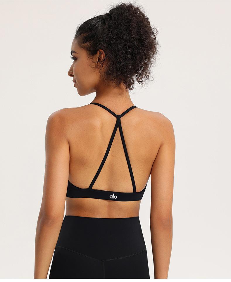 Alo Damen Stoßfester Yoga Sport-BH - Schöner Rücken Pilates Fitness-West