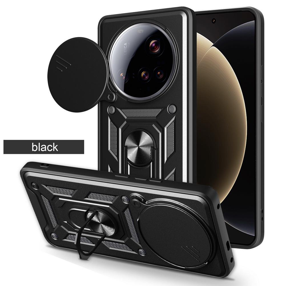 

Защитный чехол для камеры Xiaomi 15 Ultra Mi15 ultra Mi 14 Ultra Armor Hybrid Metal Ring Holder Back Cover Xiaomi 15 Ultra чёрный