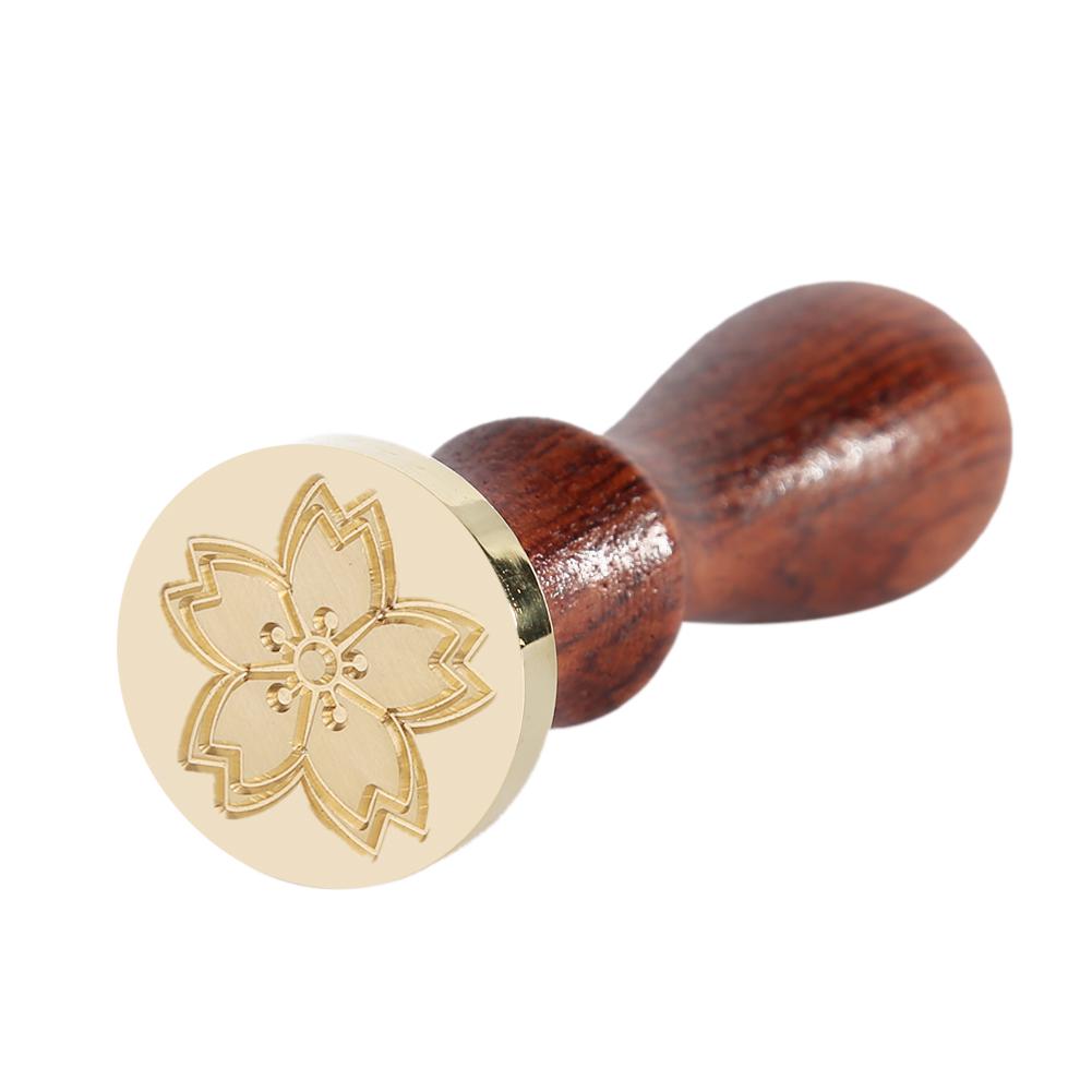 

Retro Wood Handle Wax Seal Stamp Plant Series Sealing Wax DIY Envelope Hobby Tools Ancient Craft Wax Seal Stamp Decor