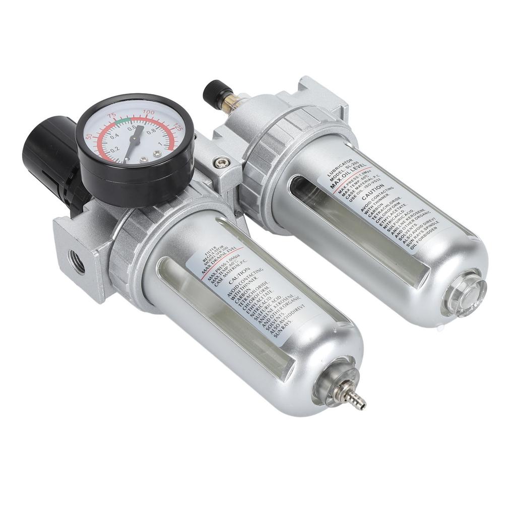  Filter Pressure Regulator 1/4 Inch Aluminum Alloy PC and Plastic Compressed  Filter