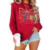 Women's Loose Comfortable Casual Fashionable Character Printing Round Neck Long Sleeved Sweatshirt