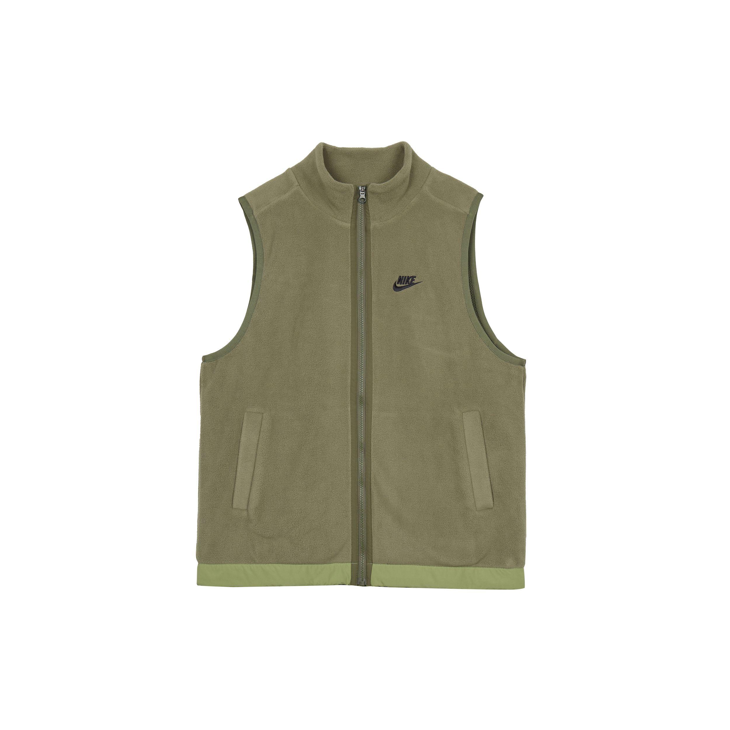 

Мужской флисовый зимний жилет с вышитым логотипом и воротником-стойкой Nike, зеленый DQ4899-222 XS