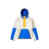 Jachetă Hanorac Casual Bloc de Culoare Fleece cu Logo Retro Bărbați Topuri Albastru Alb BV3766-133