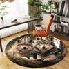 1pc wolf forest Round Chair mat Area Rug - Non-Slip, Floor Mat for Office, Bedroom, and Indoor Decor -1002140