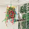5PCS Natural Parrot Chew Toy Set Colorful Tearing Foraging Interactive Bird Toy For Mental Stimulation Physical Activity