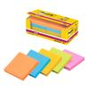 3M Adesivo Super Forte Neon 75 x 75 90 folhas x 10 Notas Post-it, Adesivo, Grande, Cores, mm, blocos, 6541SS-NE