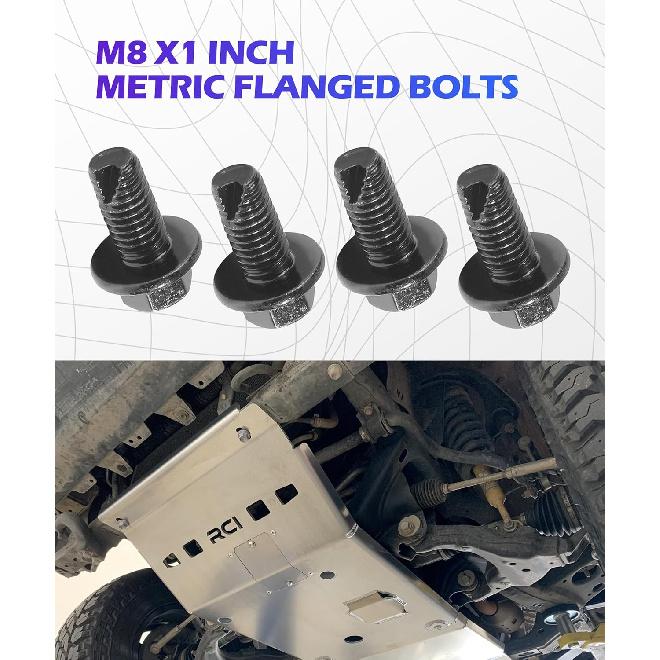Skid Plate Bolts,Car Accessories Stainless Steel Bolts,Upgraded 2-In-1 Skid Plate Screws,12Mm Top Front Skids Plates Bolt,Car Top Front Skids Plates