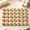 40 Pieces Wooden Beads with Faces Adorable Smiling Face for Crafters, Hobbyists, DIY