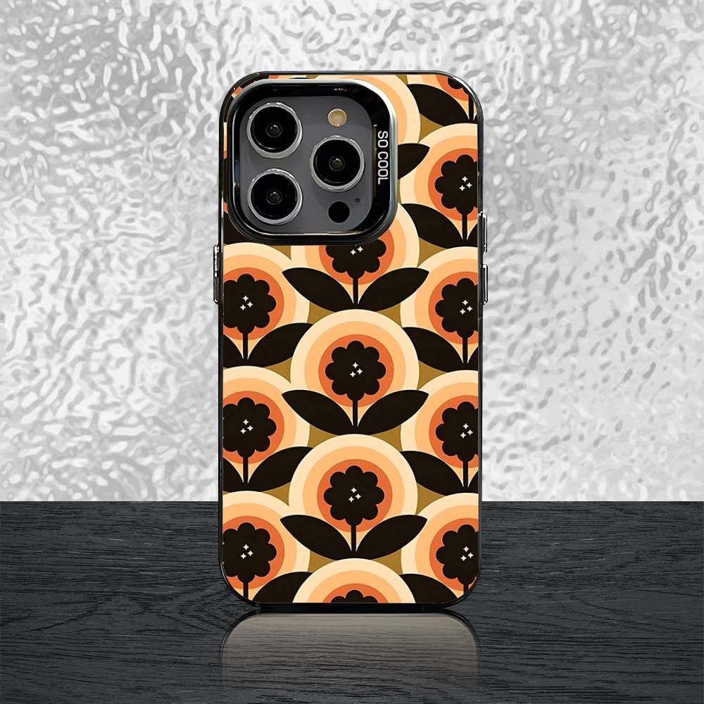 

Multi Stem O-Orla K-Kiely Folio Phone Case For iPhone 16,15,14,13,12,11,Pro,X,Max,Plus,Mini,SE Black Candy Matte Shockproof Case iPhone15