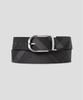 Binpolaegseseoli Reversible Round Buckle Belt - Check