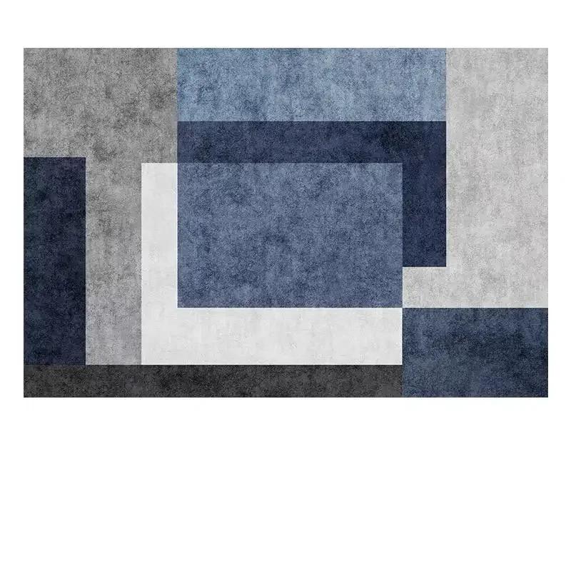 Nordischer Schlichter Kristall-Samt Teppich Wohnzimmer Schmutzabweisend Schlafzimmer Sofa Couchtisch Matte Schlafzimmer Bettseite Rutschfeste Matte