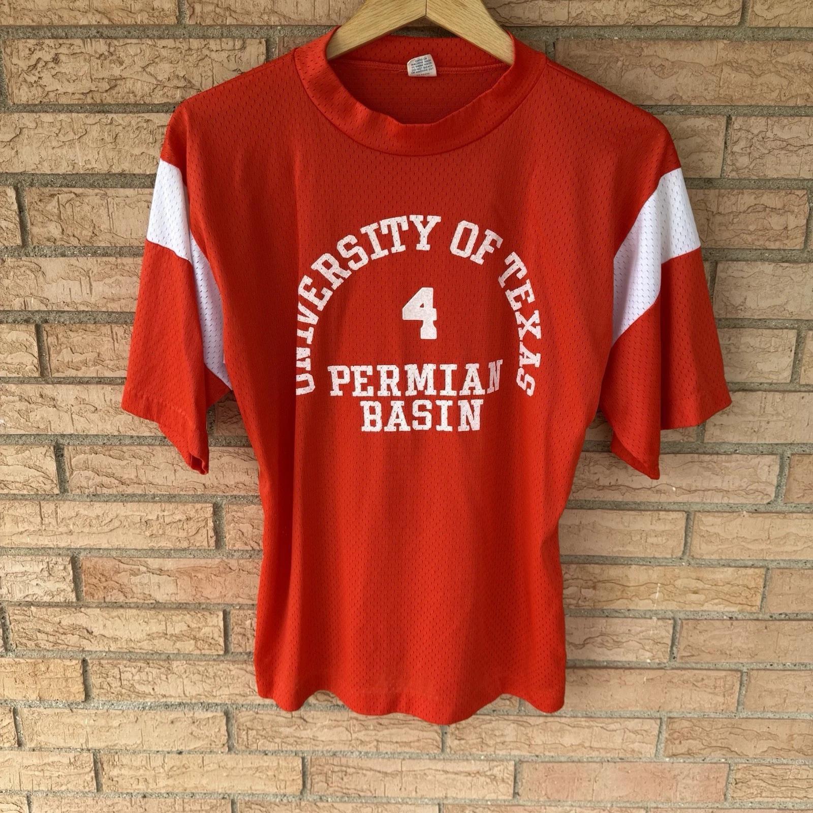 

70s 80s Artex University Texas Permian Basin mesh athletic jersey size Medium S