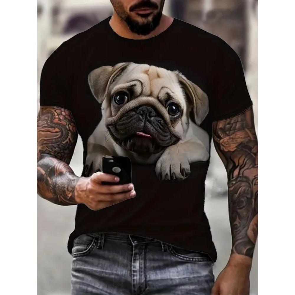 Interesting Small Animals Summer T-shirt 3D Printed Short Sleeved Fashionable Comfortable Soft Breathable Large Loose Man T-shirt