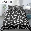 International Chess King Queen Duvet Cover Chess Board Bedding Set Black White Grid Quilt Cover Plaid Polyester