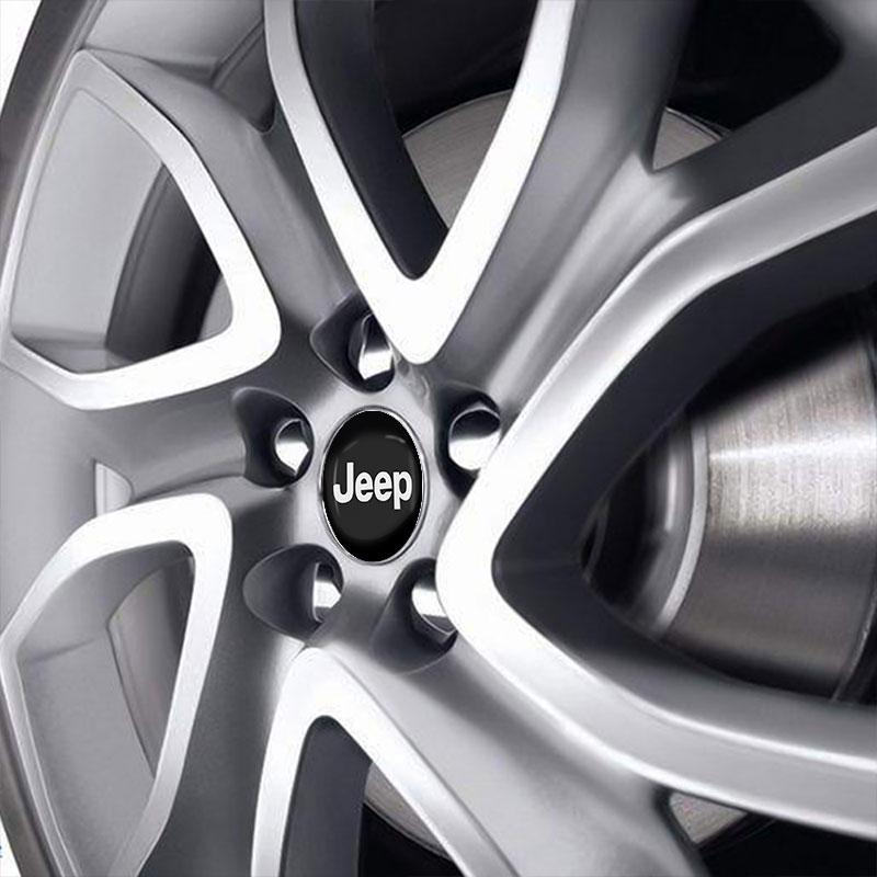4 Stück 60MM Auto Radmitte Nabenkappe Autozubehör für Jeep JK Gladiator Compass Renegade Grand Cherokee Wrangler