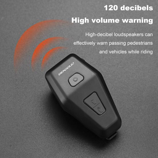 Bicycle Horn 120dB Loudspeaker Bike Horn with Alarm USB Rechargeable Waterproof Bicycle Speaker Cycling