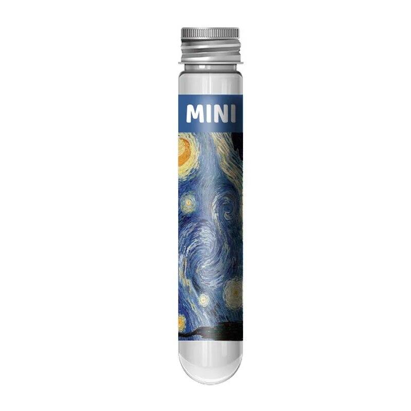 Van Gogh Sky Puzzle+fotorámeček Okenní parapet Cat 150 Mini zkumavka Puzzle Světově proslulá série obrazů Cestovní puzzle YC-M