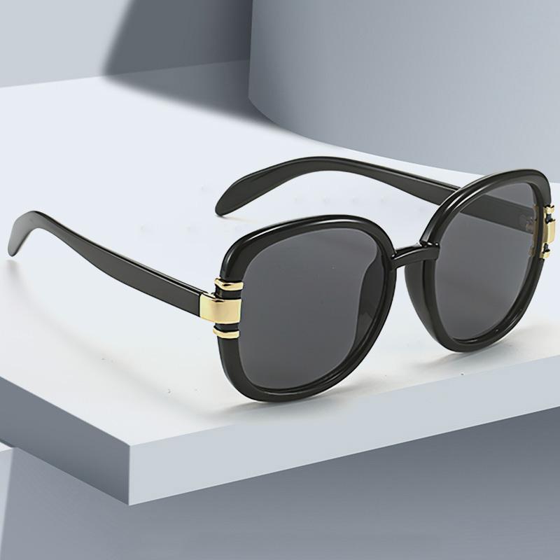 New In Sun Glasses for Women Modern Fashion Purple Orange Gradient Decorative Glasses Transparent Plastic Frame Metal