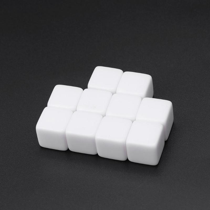 White Blank Dice Game Props Educational Toys Club/Party/Family Games Accessories