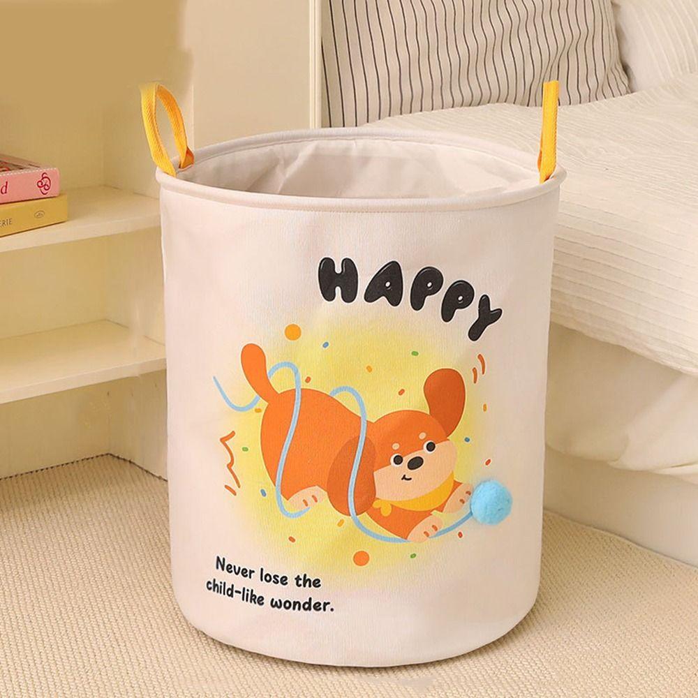 Space Saving Foldable Laundry Basket Non-woven Fabric Toy Storage Bucket  Bathroom