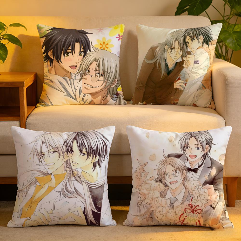 Cushion Cover Linen SkinFriendly Soft Decorative Case For Sofa Home Decor BL Anime The TTyrant Falls In Love Pillow Cover