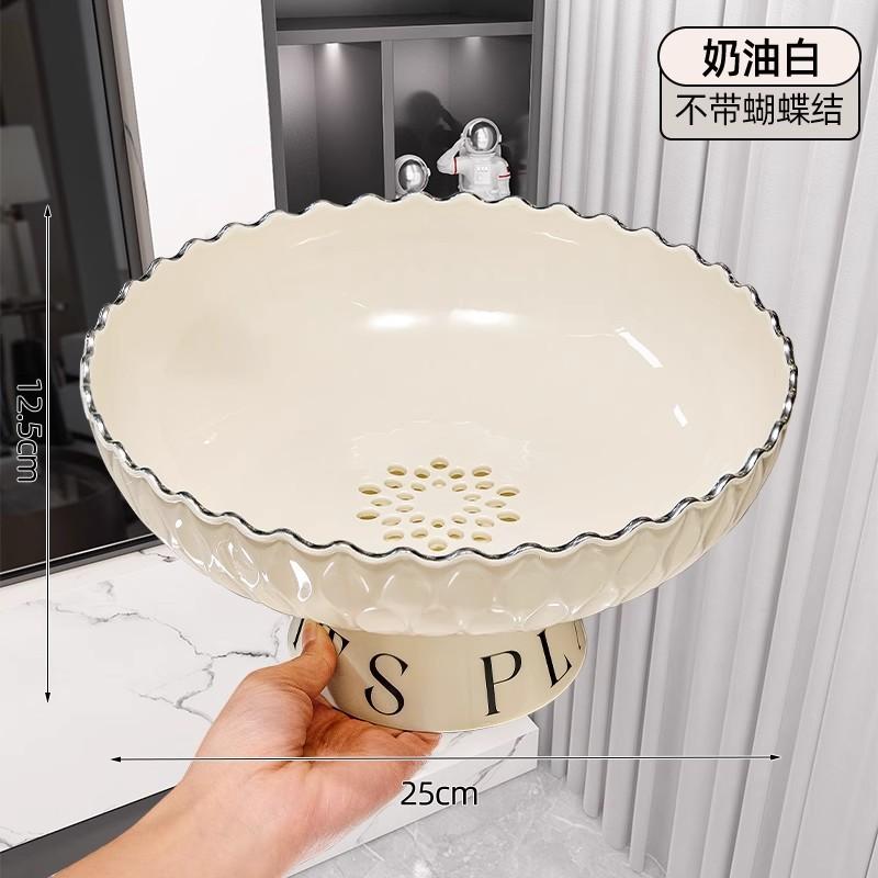 Fruit plate living room home new high-value coffee table fruit plate light luxury high-end drain tray dried fruit plate