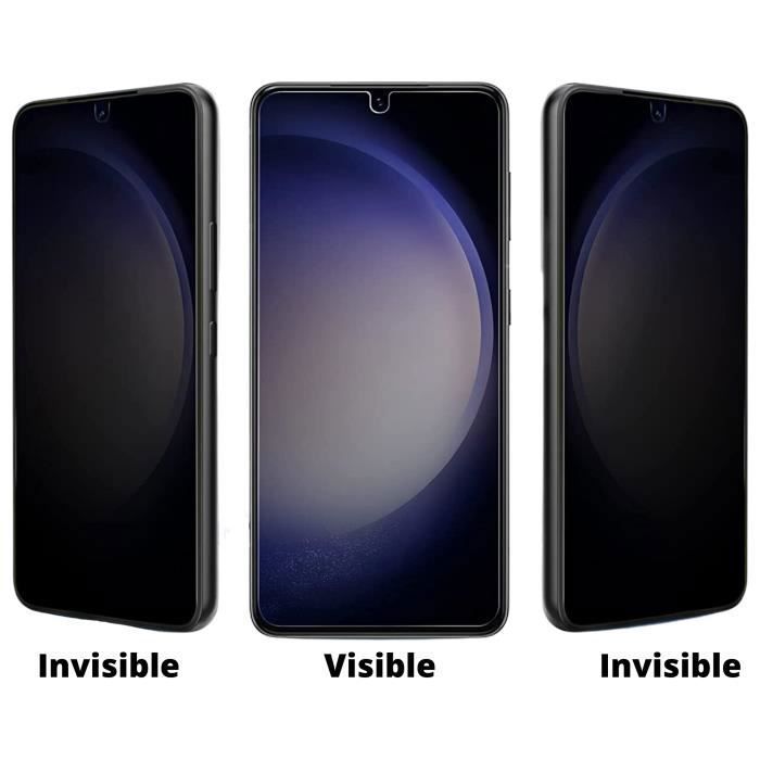 Film de protection - Phonillico - Samsung Galaxy S23 - Pack de 4 - Noir - Anti espion - Résistant aux rayures