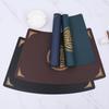 Western food mat PVC leather oil-proof and waterproof fan-shaped dining table mat Chinese tableware mat New Chinese plate
