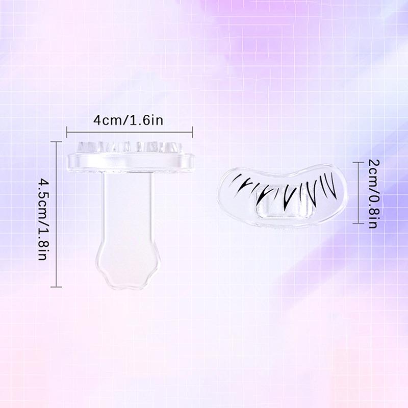 Lower Eyelash Stamp Stencil With Handle Profession Lazy Make Up Under Eyelash Silicone Template False Eyelash Print Tool
