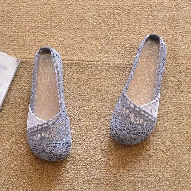 Mode Original Tägliche Routine Leichte Hohlnetz Atmungsaktive Schuhe für Damen Sommer Ästhetisch Lässig Walking Slipper Flache Damen Schuhe
