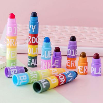 6 Farben Spleiß Mini Textmarker Vintage Candy Farben Gel Textmarker Gel