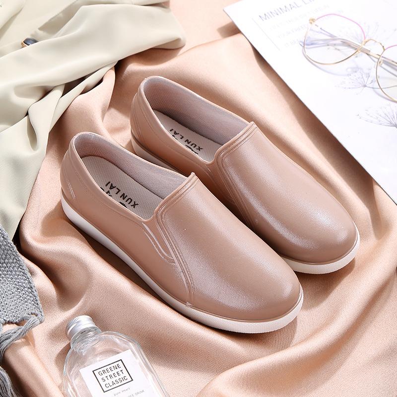 

Женские летние нескользящие водонепроницаемые модные резиновые туфли с мелким носком 40 хаки