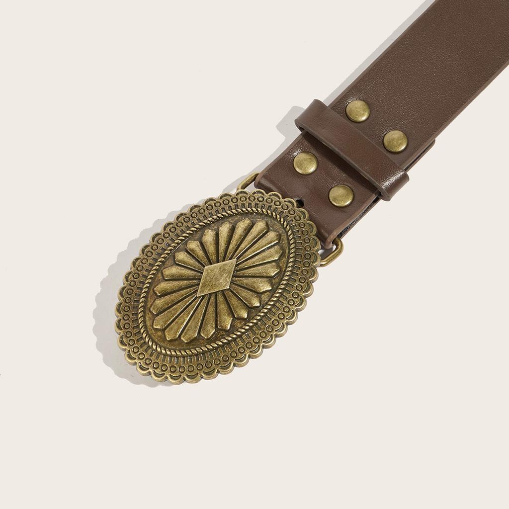 Heart Buckle Waist Belt Punk Chain Heavy Duty Grunge Buckle Modern Waistband Waist Chain Studded Belt