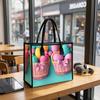 Easter Egg Basket Print Cute Tote Bag Lightweight Fashion Casual Carryall Handbag