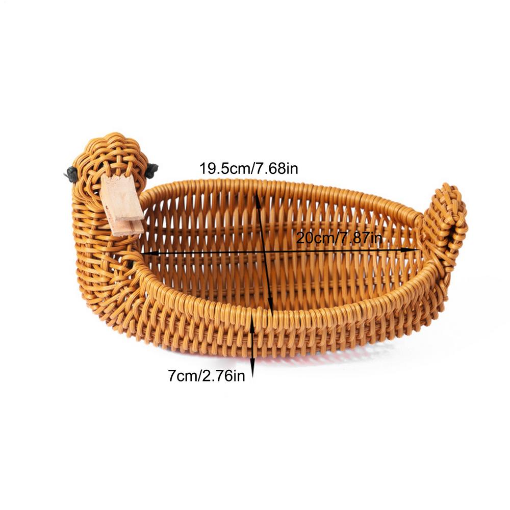 

Organizing Baskets Duck Shaped Hand Woven Container Woven Storage Container For Home Living Room Entryway Bathroom Nursery жёлтый