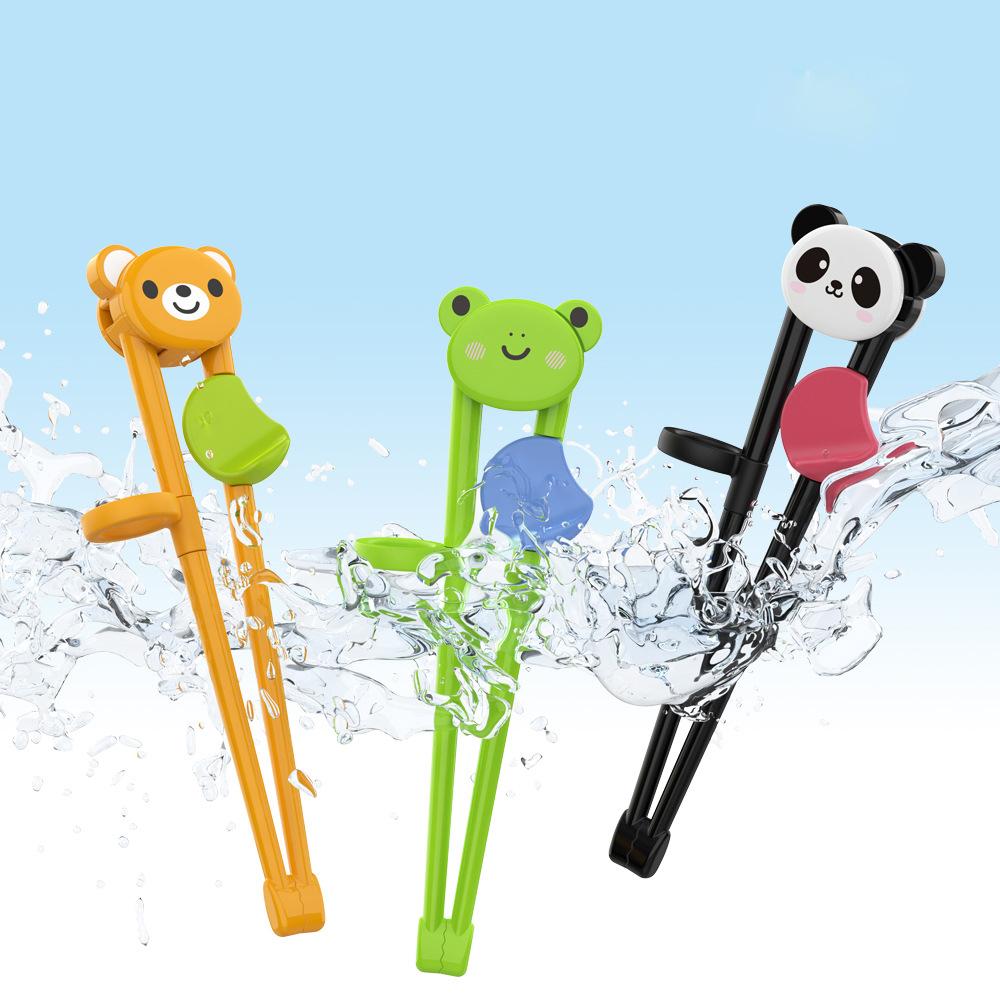 For Children Cartoon Animal Chopsticks Cute Bear Panda Elementary Learning Chopstick Baby Kids Training Tableware Food Sticks