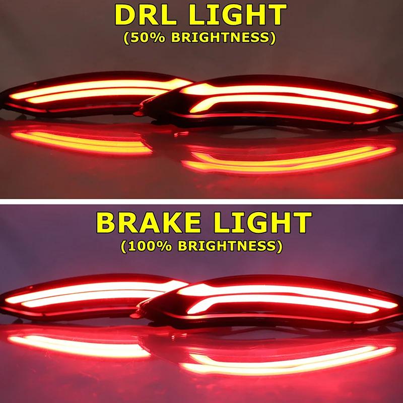 2Pcs/Pair LED Brake Lights Rear Bumper Reflector Lamp Fit For Hyundai Tucson 2015-2018 Car Accessories Fog Light Led Signal Lamp