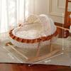 French-Style Detachable Cat Bed With Rocking Cradle Design Indoor Cats Warm Plush Pet Nest Multi-Functional Lounge