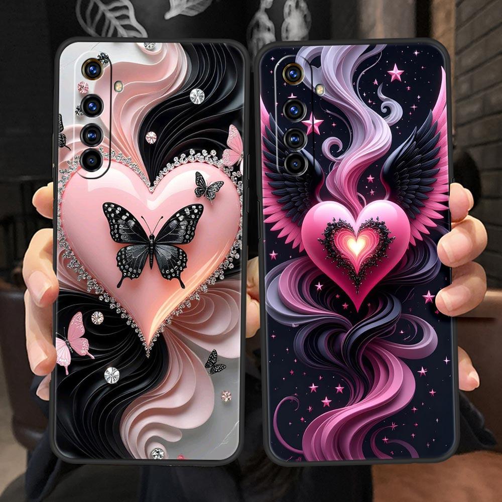Colored Love Heart Printed Soft TPU For Realme 13 12 11 10 9 Pro Plus GT3 GT2 C21 C25 C35 C53 C55 C67 Pro 5G Phone Case Cover