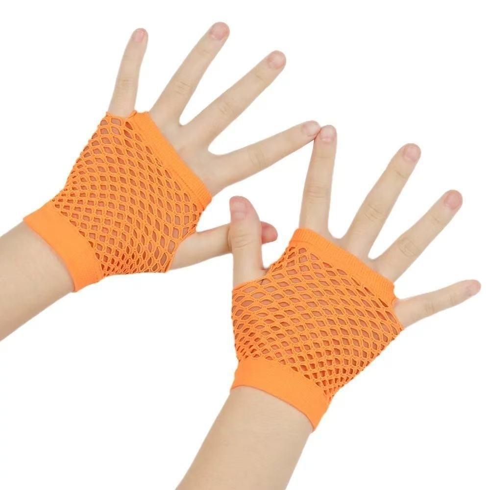 

Elastic Short Fishnet Gloves Web Design Punk Rock Gloves Fingerless Mesh Gloves Party Club